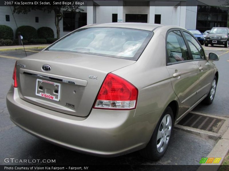 Sand Beige / Beige 2007 Kia Spectra EX Sedan