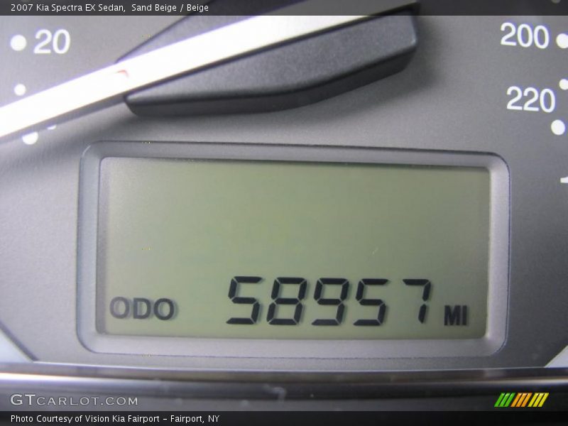 Sand Beige / Beige 2007 Kia Spectra EX Sedan