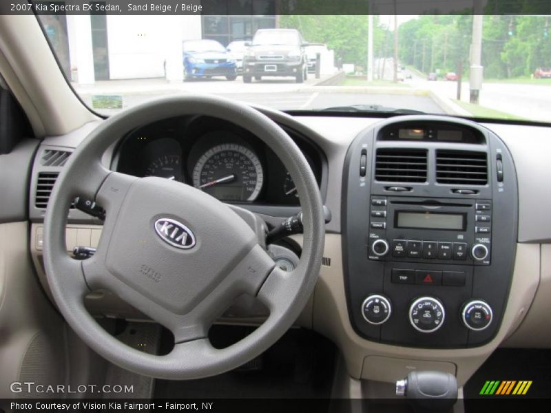 Sand Beige / Beige 2007 Kia Spectra EX Sedan