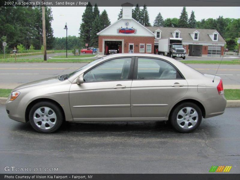 Sand Beige / Beige 2007 Kia Spectra EX Sedan