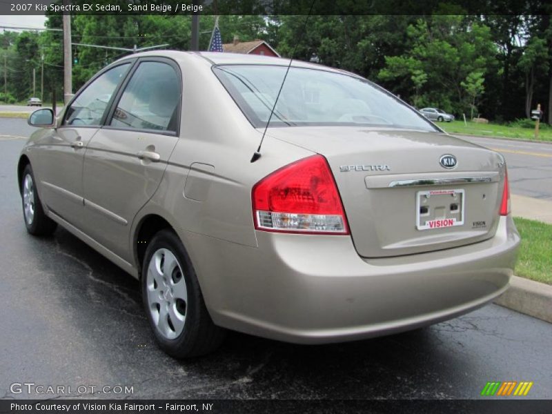 Sand Beige / Beige 2007 Kia Spectra EX Sedan