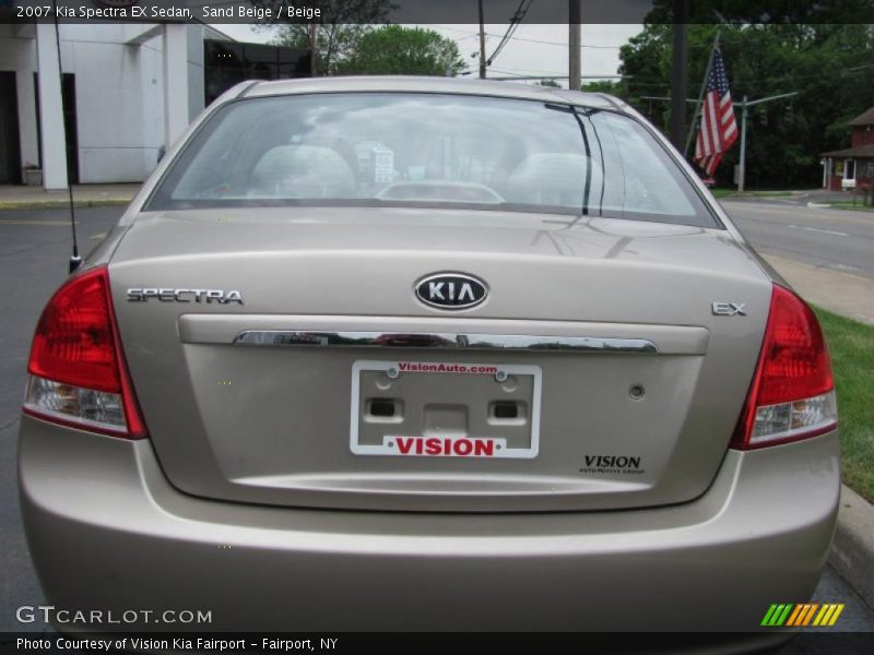 Sand Beige / Beige 2007 Kia Spectra EX Sedan