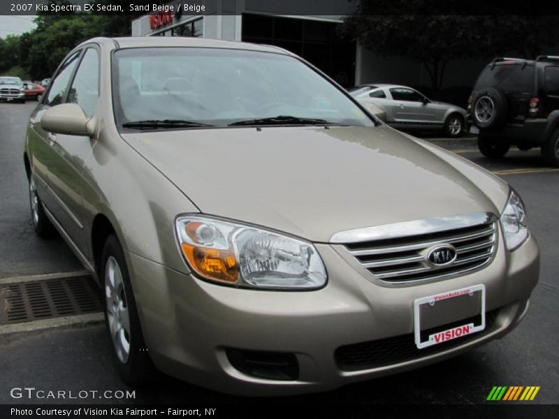 Sand Beige / Beige 2007 Kia Spectra EX Sedan