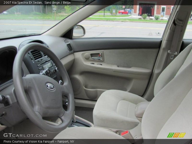 Sand Beige / Beige 2007 Kia Spectra EX Sedan