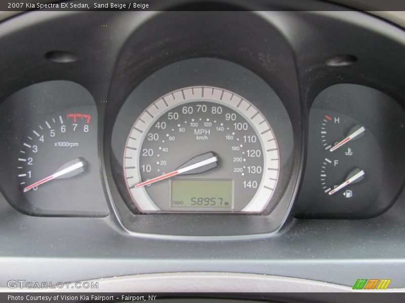 Sand Beige / Beige 2007 Kia Spectra EX Sedan