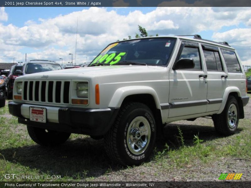 Stone White / Agate 2001 Jeep Cherokee Sport 4x4