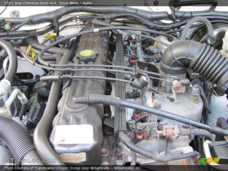 Stone White / Agate 2001 Jeep Cherokee Sport 4x4