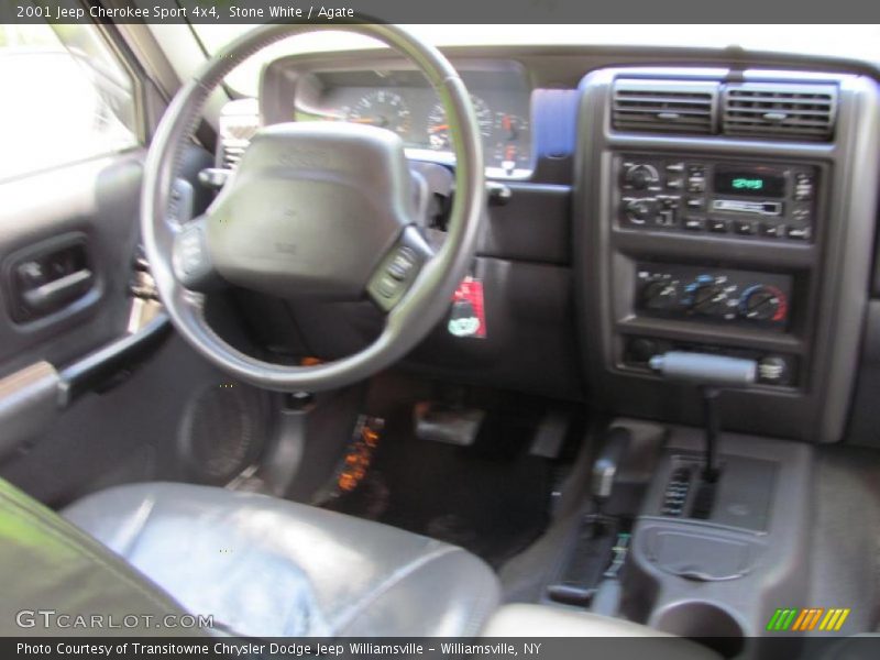 Stone White / Agate 2001 Jeep Cherokee Sport 4x4