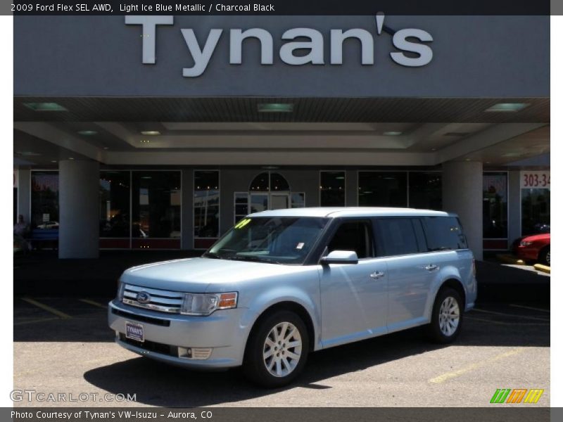Light Ice Blue Metallic / Charcoal Black 2009 Ford Flex SEL AWD