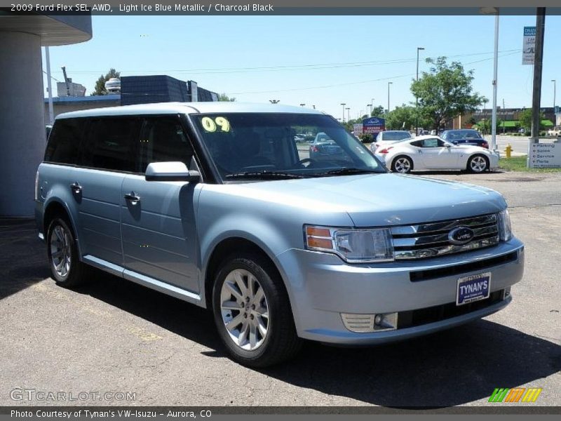 Light Ice Blue Metallic / Charcoal Black 2009 Ford Flex SEL AWD