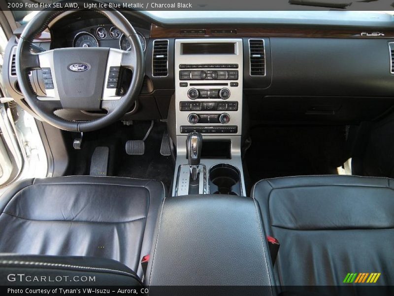 Light Ice Blue Metallic / Charcoal Black 2009 Ford Flex SEL AWD