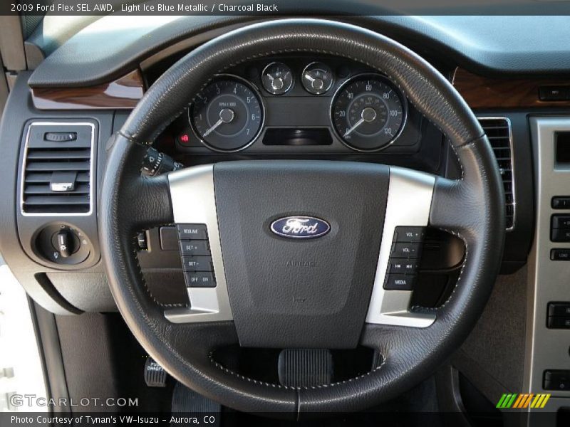 Light Ice Blue Metallic / Charcoal Black 2009 Ford Flex SEL AWD