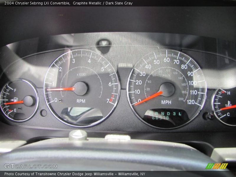 Graphite Metallic / Dark Slate Gray 2004 Chrysler Sebring LXi Convertible