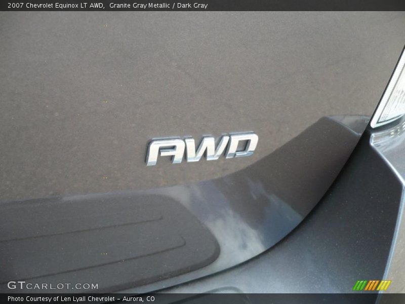 Granite Gray Metallic / Dark Gray 2007 Chevrolet Equinox LT AWD