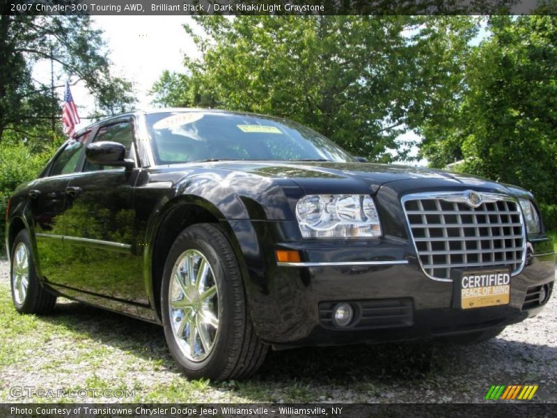 Brilliant Black / Dark Khaki/Light Graystone 2007 Chrysler 300 Touring AWD