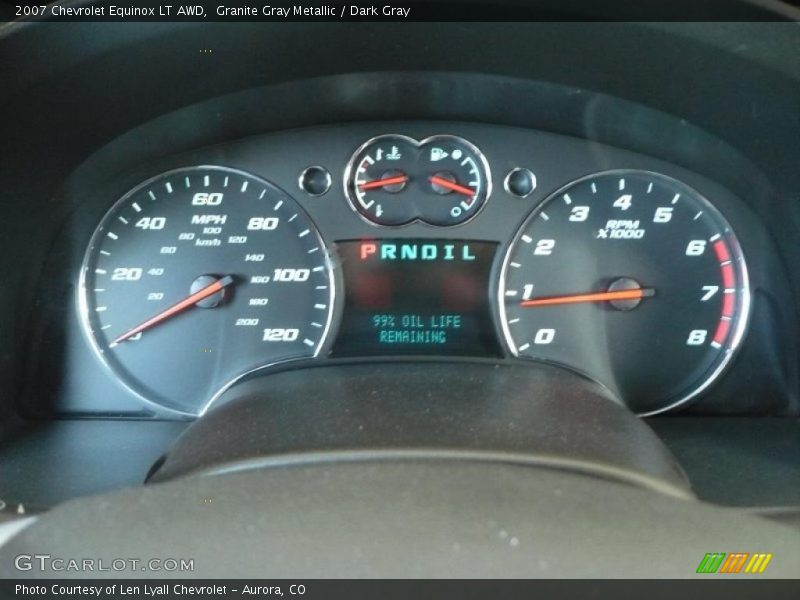 Granite Gray Metallic / Dark Gray 2007 Chevrolet Equinox LT AWD