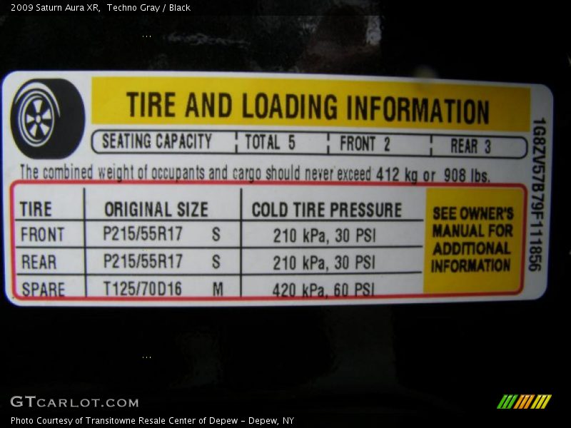 Techno Gray / Black 2009 Saturn Aura XR