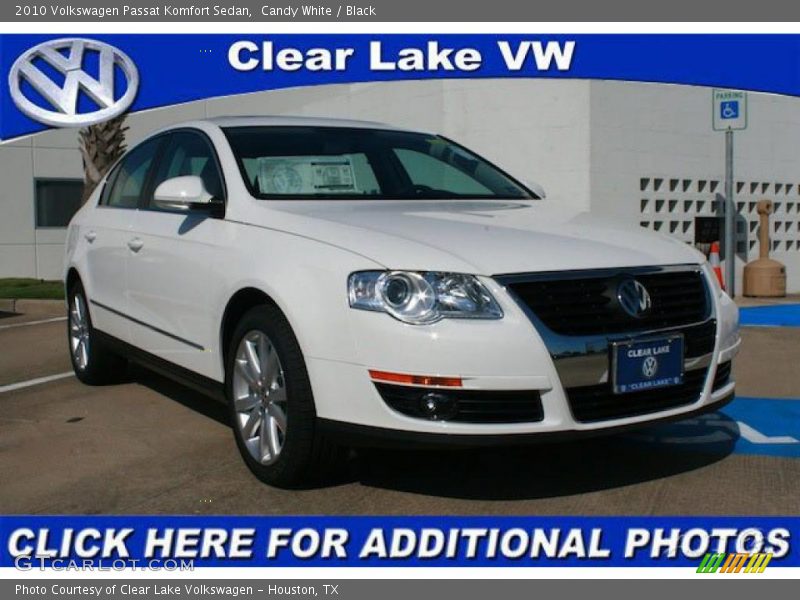 Candy White / Black 2010 Volkswagen Passat Komfort Sedan