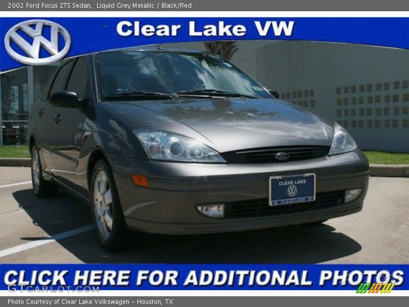 Liquid Grey Metallic / Black/Red 2002 Ford Focus ZTS Sedan