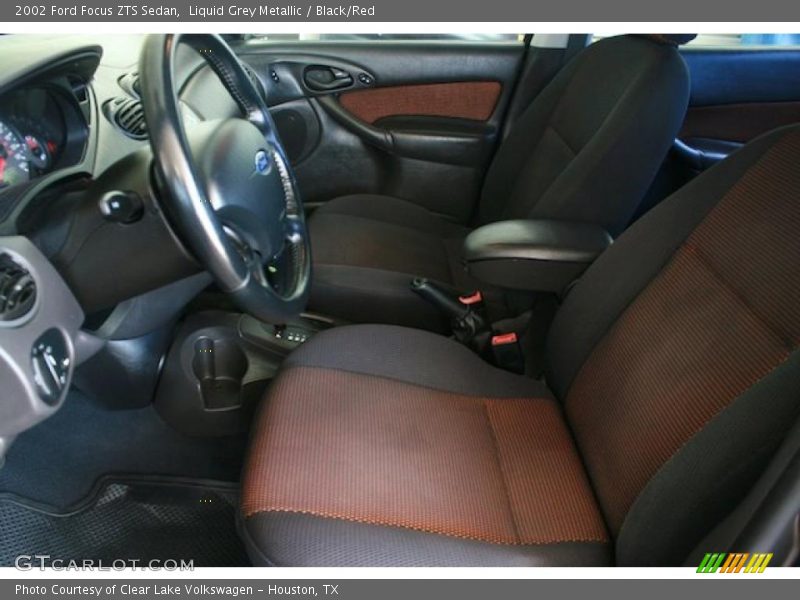 Liquid Grey Metallic / Black/Red 2002 Ford Focus ZTS Sedan