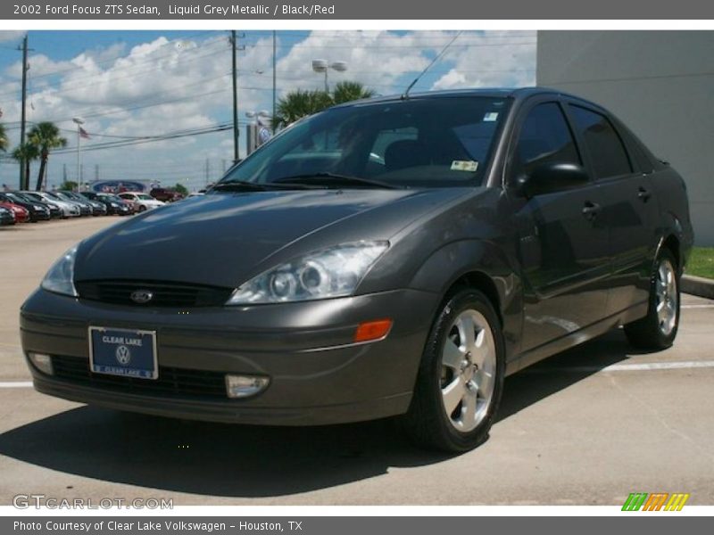 Liquid Grey Metallic / Black/Red 2002 Ford Focus ZTS Sedan
