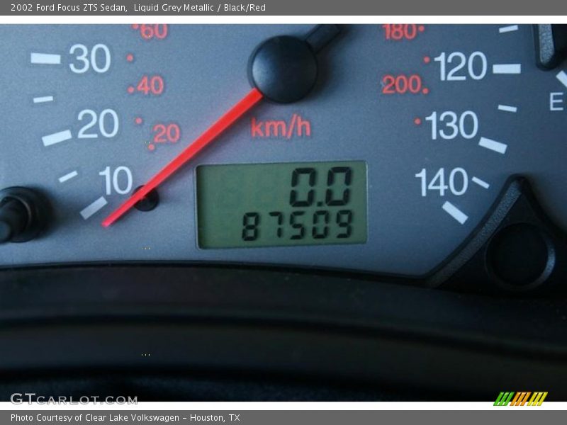 Liquid Grey Metallic / Black/Red 2002 Ford Focus ZTS Sedan