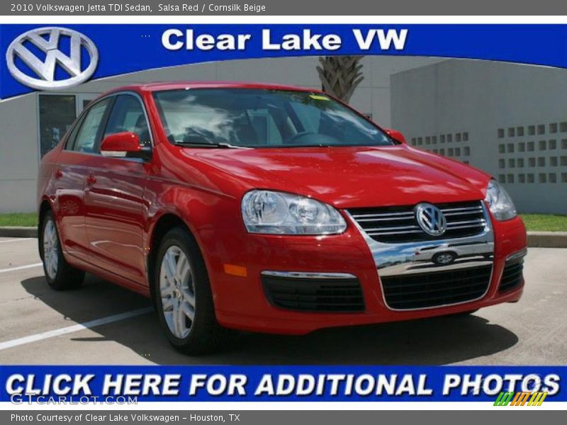 Salsa Red / Cornsilk Beige 2010 Volkswagen Jetta TDI Sedan