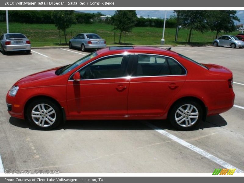 Salsa Red / Cornsilk Beige 2010 Volkswagen Jetta TDI Sedan