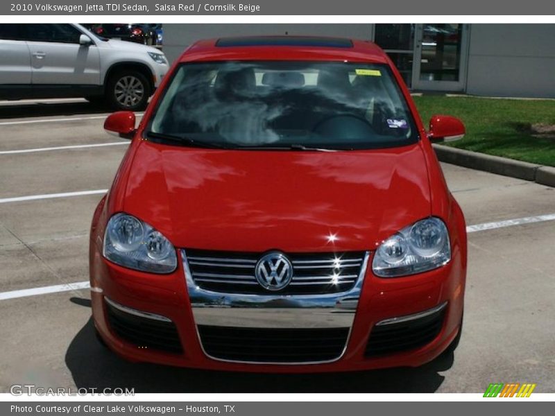 Salsa Red / Cornsilk Beige 2010 Volkswagen Jetta TDI Sedan