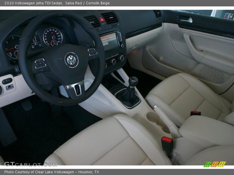 Salsa Red / Cornsilk Beige 2010 Volkswagen Jetta TDI Sedan