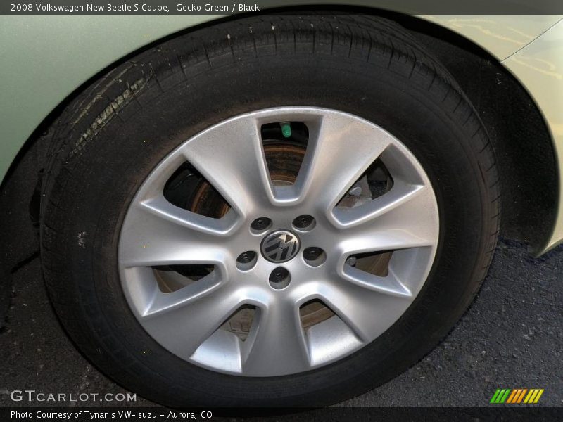 Gecko Green / Black 2008 Volkswagen New Beetle S Coupe