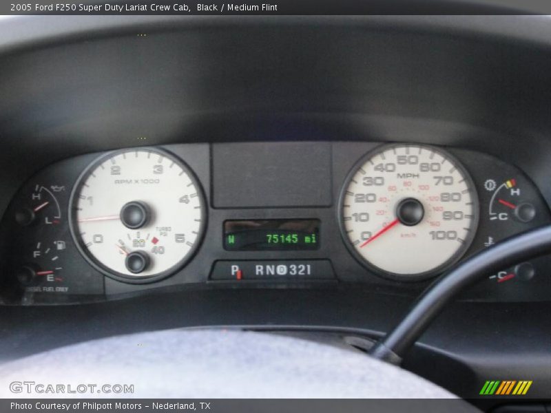 Black / Medium Flint 2005 Ford F250 Super Duty Lariat Crew Cab