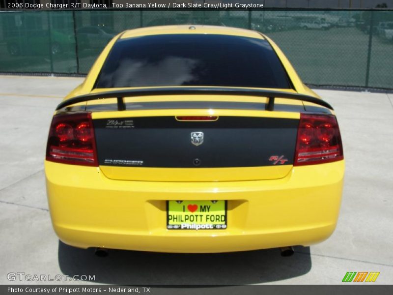 Top Banana Yellow / Dark Slate Gray/Light Graystone 2006 Dodge Charger R/T Daytona