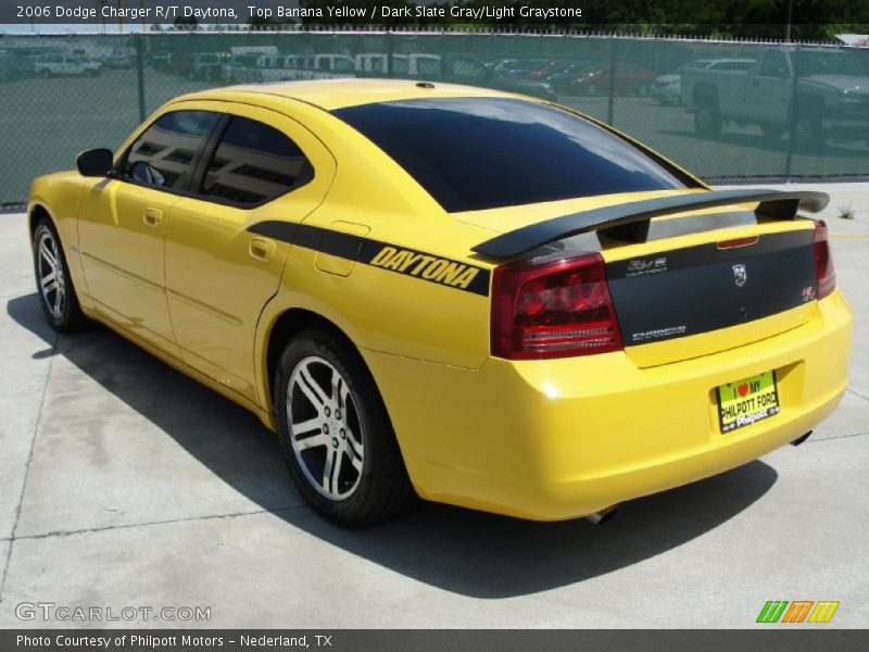 Top Banana Yellow / Dark Slate Gray/Light Graystone 2006 Dodge Charger R/T Daytona