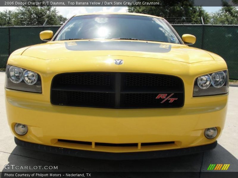 Top Banana Yellow / Dark Slate Gray/Light Graystone 2006 Dodge Charger R/T Daytona