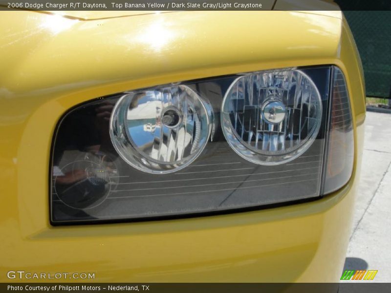 Top Banana Yellow / Dark Slate Gray/Light Graystone 2006 Dodge Charger R/T Daytona