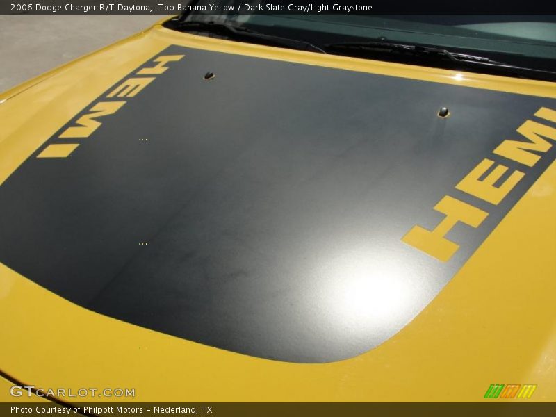 Top Banana Yellow / Dark Slate Gray/Light Graystone 2006 Dodge Charger R/T Daytona