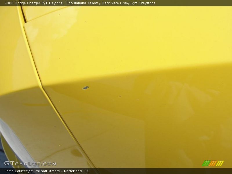 Top Banana Yellow / Dark Slate Gray/Light Graystone 2006 Dodge Charger R/T Daytona