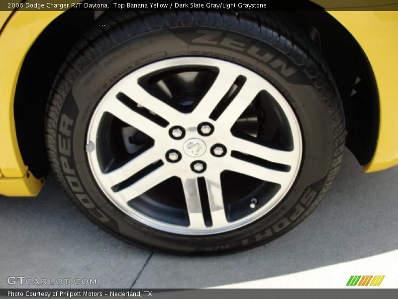Top Banana Yellow / Dark Slate Gray/Light Graystone 2006 Dodge Charger R/T Daytona