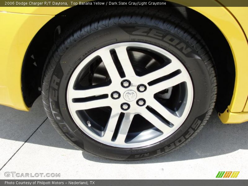 Top Banana Yellow / Dark Slate Gray/Light Graystone 2006 Dodge Charger R/T Daytona