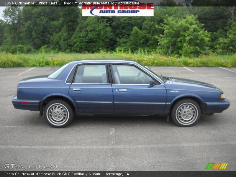Medium Adriatic Blue Metallic / Adriatic Blue 1994 Oldsmobile Cutlass Ciera S