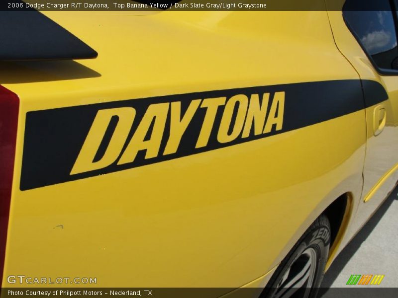 Top Banana Yellow / Dark Slate Gray/Light Graystone 2006 Dodge Charger R/T Daytona