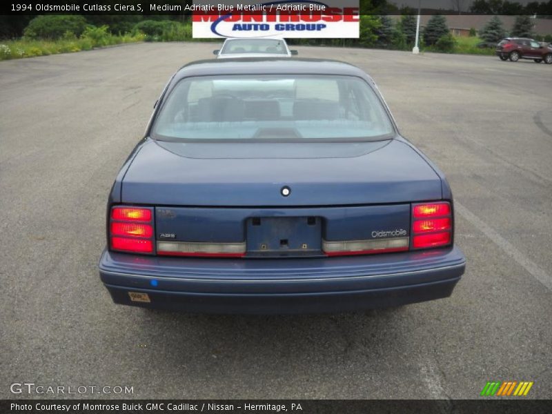 Medium Adriatic Blue Metallic / Adriatic Blue 1994 Oldsmobile Cutlass Ciera S