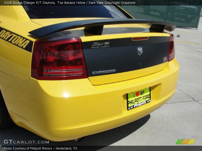 Top Banana Yellow / Dark Slate Gray/Light Graystone 2006 Dodge Charger R/T Daytona
