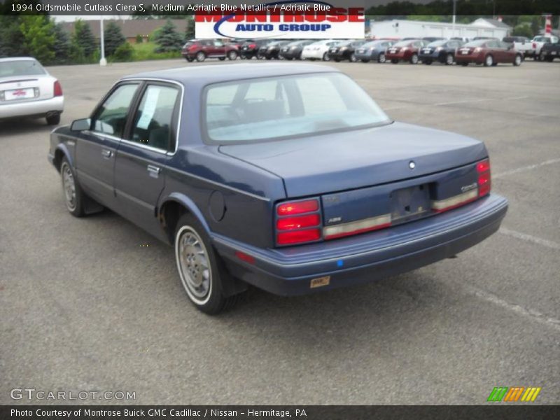 Medium Adriatic Blue Metallic / Adriatic Blue 1994 Oldsmobile Cutlass Ciera S