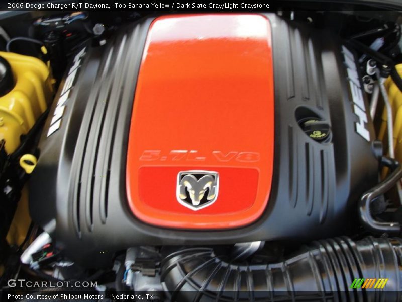 Top Banana Yellow / Dark Slate Gray/Light Graystone 2006 Dodge Charger R/T Daytona