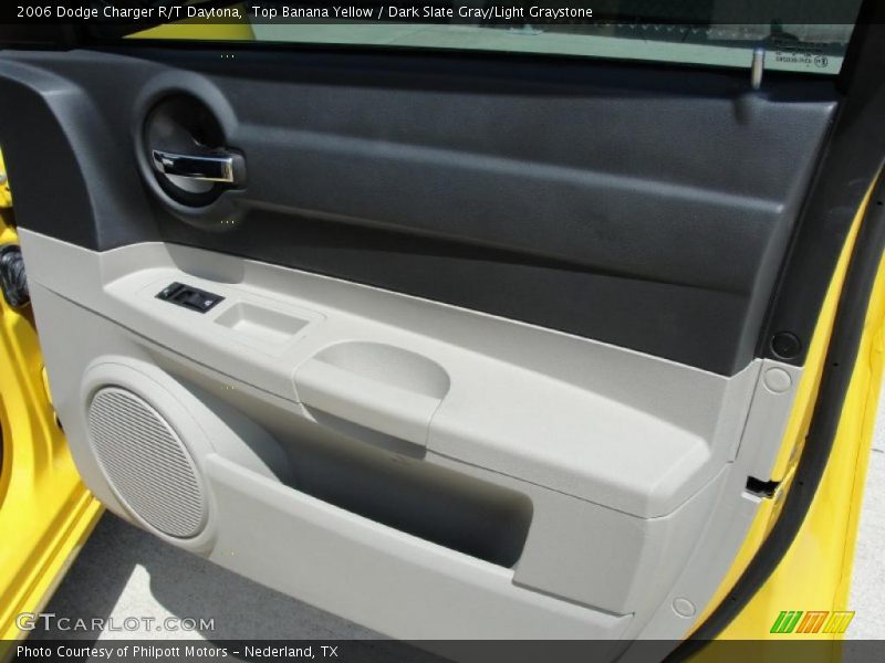 Top Banana Yellow / Dark Slate Gray/Light Graystone 2006 Dodge Charger R/T Daytona