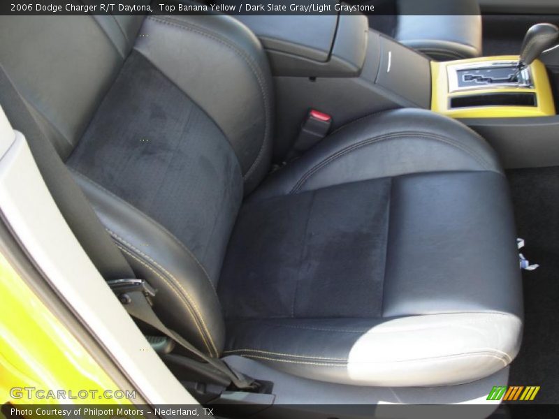 Top Banana Yellow / Dark Slate Gray/Light Graystone 2006 Dodge Charger R/T Daytona
