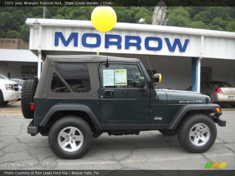Shale Green Metallic / Khaki 2003 Jeep Wrangler Rubicon 4x4