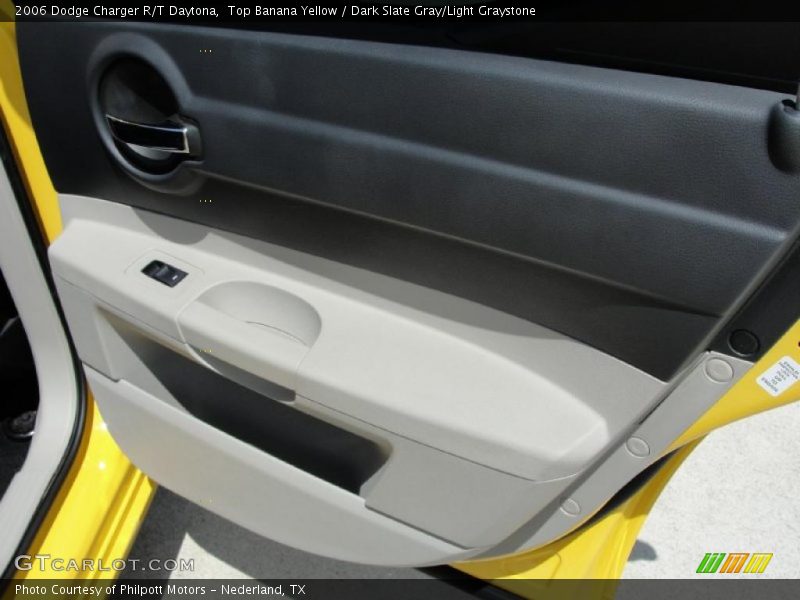 Top Banana Yellow / Dark Slate Gray/Light Graystone 2006 Dodge Charger R/T Daytona